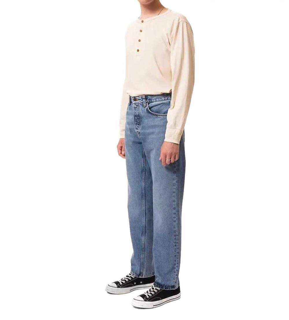 NEW NUDIE JEANS rad rufus straight leg jeans in indigo blues